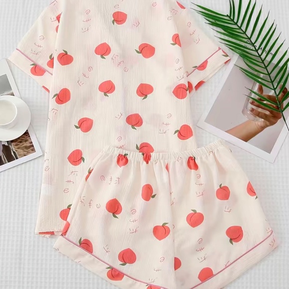 Peach Print Pajama Set - Picture 2 of 5